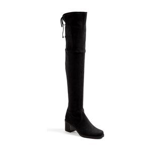 $800 STUART WEITZMAN Urban Over the Knee Boot BLACK SUEDE 8.5 (JB23)